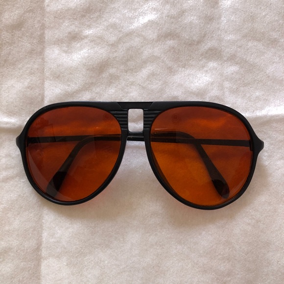 Accessories - Vintage black and orange sunglasses